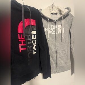 The North Face Black pink Hoodie gray full zip up Bundle set lot women’s XS